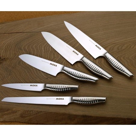 SUNCRAFT nůž na chléb a pečivo (Bread) 200mm MOKA, japonský kuchyňský nůž