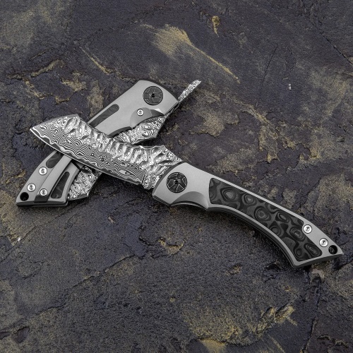 KnifeBoss damaškový zavírací nůž Raptor EDC VG-10