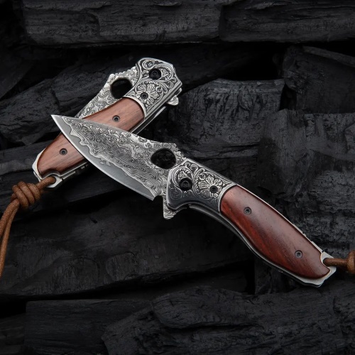 KnifeBoss damaškový zavírací nůž Viper Rosewood VG-10