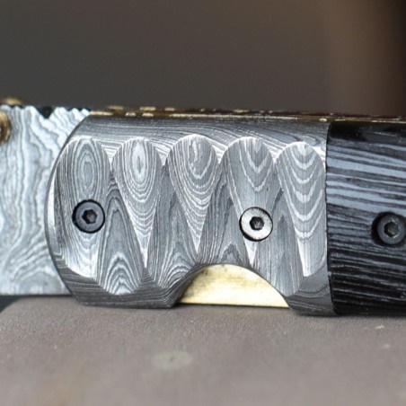DELLINGER Wenge Sentinell lovecký zavírací damaškový nůž 