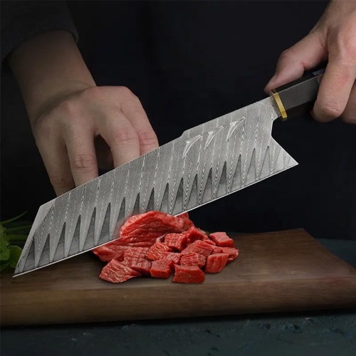 KnifeBoss kuchařský damaškový nůž Chef / Kiritsuke 8" (200 mm) Chameleon