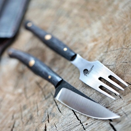 Nůž+vidlička v pouzdru Dellinger RETTER BBQ