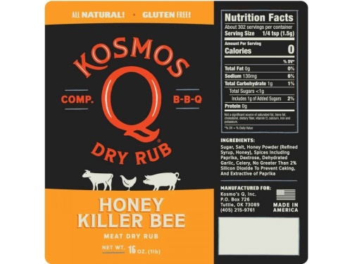 Grilovací koření KOSMO'S Q Honey Killer Bee