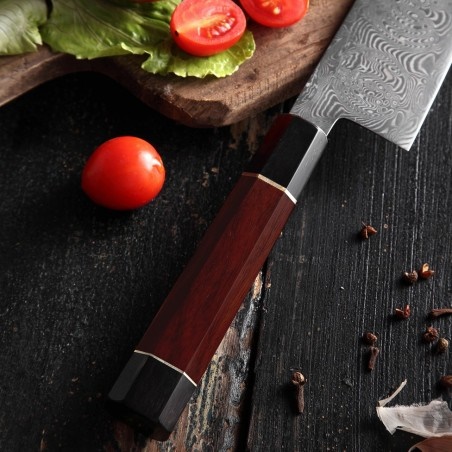 DELLINGER Octagonal Full Damascus nůž Gyuto / Chef 8,5" 
