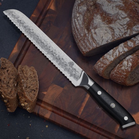 DELLINGER Samurai Damascus VG-10 nůž na pečivo Bread 8" (195mm)