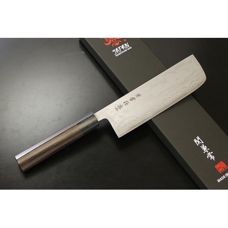 KANETSUNE nůž Nakiri 165mm Blue Steel "Zen-Bokashi"-series