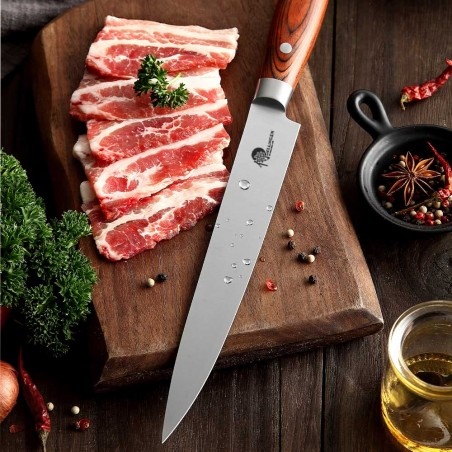 DELLINGER nůž Carving/Slice 8" German 1.4116 - pakka wood