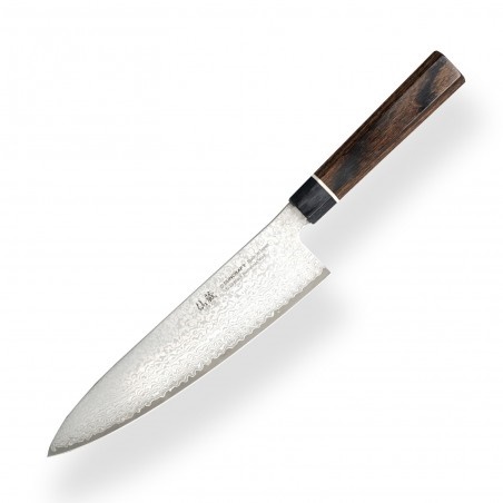 SUNCRAFT nůž Gyuto / Chef 200 mm VG-10 Black Damascus