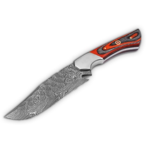 KnifeBoss lovecký damaškový nůž Red Drake