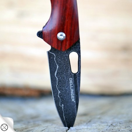 DELLINGER Kinoko  Black Coating VG-10 Damascus nůž zavírací 