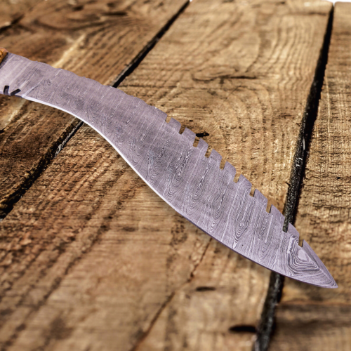 KnifeBoss damaškový nůž Kukri Green Pakka wood