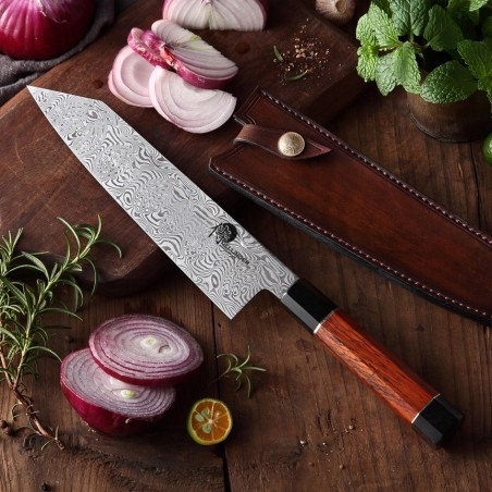 DELLINGER Octagonal Full Damascus nůž Kiritsuke / Chef 8,5" 