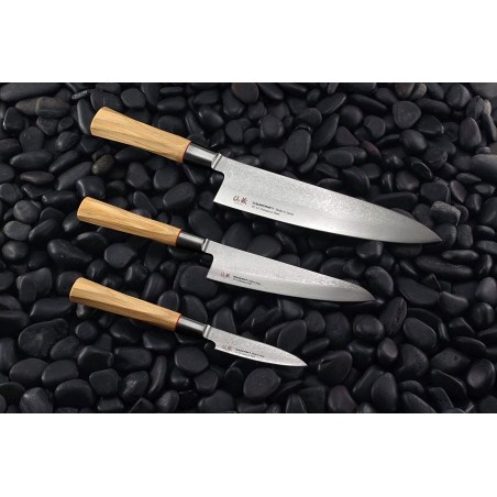 SUNCRAFT nůž Gyuto / Chef 240 mm Senzo Twisted Octagon Damascus