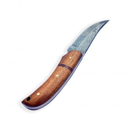 DELLINGER Damask Skinner Mahagony nůž 