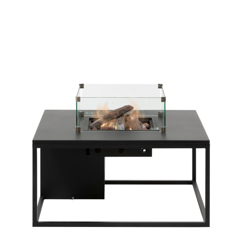 Stůl s plynovým ohništěm COSI Cosiloft 100 černý rám / černá deska