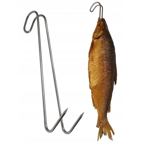 Háček do udírny na ryby dvojitý 18cm - 5ks