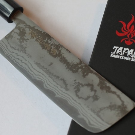 KANETSUNE nůž Nakiri 165mm Blue Steel "Zen-Bokashi"-series