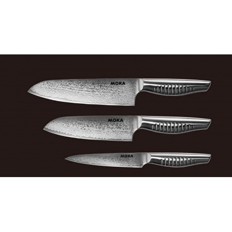 SUNCRAFT nůž Petty (univerzální) 125mm MOKA vg-10 Damascus, japonský kuchyňský nůž