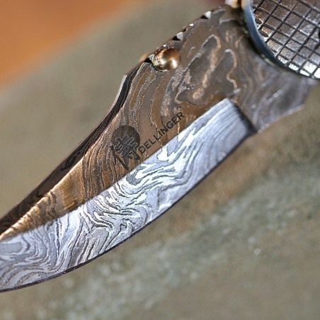 DELLINGER Damascus Schnabel lovecký zavírací nůž 