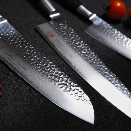 SUNCRAFT Senzo Classic Damascus nůž Santoku (167mm) 