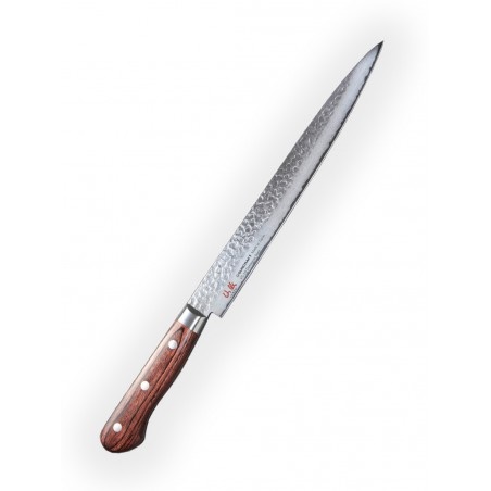 SUNCRAFT nůž plátkovací Sashimi/Sujihiki 240 mm Senzo Universal Tsuchime Damascus