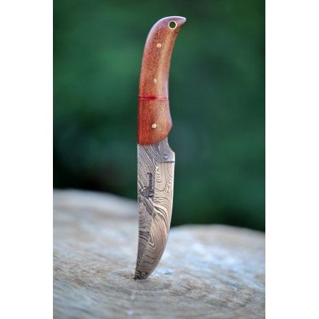 DELLINGER Damask Skinner Mahagony nůž 