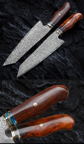 KnifeBoss damaškový nůž Chef 8" (203 mm) Iron Wood VG-10