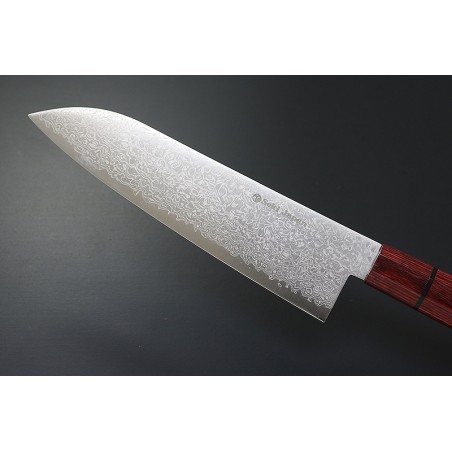 KANETSUNE nůž Santoku 180 mm Damascus "Minamo-Kaze" series
