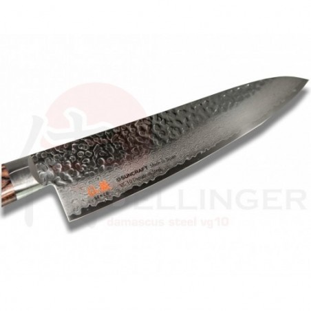 SUNCRAFT nůž Gyuto / Chef 180 mm Senzo Universal Tsuchime Damascus