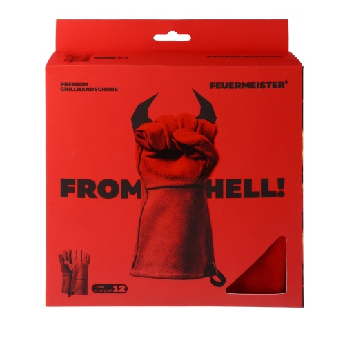 Kožené grilovací rukavice BBQ Feuermeister Premium