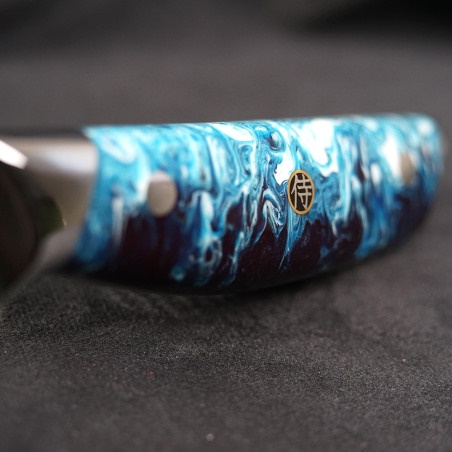 DELLINGER nůž Santoku Blue 170 mm Resin Future