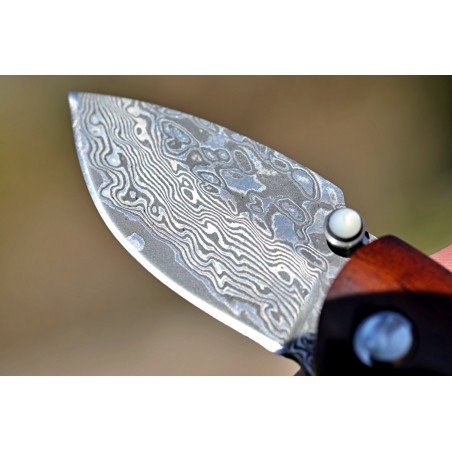DELLINGER small Killer VG10 Damascus malý lovecký zavírací nůž 