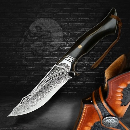 DELLINGER Defense VG-10 Mahagony lovecký nůž 