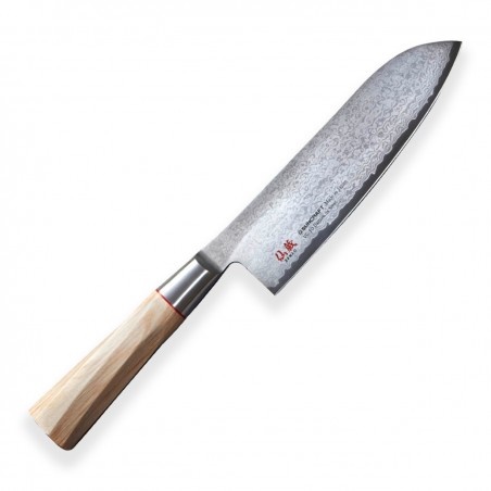 SUNCRAFT nůž Santoku 167 mm Senzo Twisted Octagon Damascus
